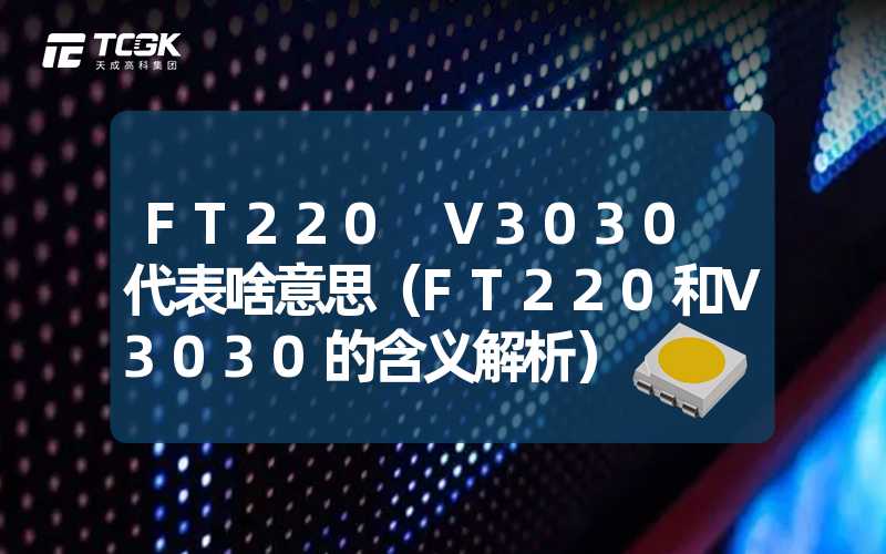 FT220 V3030 代表啥意思（FT220和V3030的含义解析）